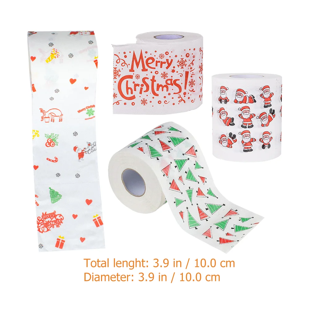 4 Rolls Paper Napkin Christmas Napkins Handkerchiefs 5-ply Tissue Dollar Money Disposable Lot Toilet Kitchen Ordinary Towel