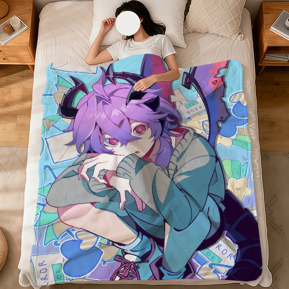 durin game Genshin Impact cute cool chibi warm soft plush blanket sofa living room nap home bedroom travel gift Flannel hogar