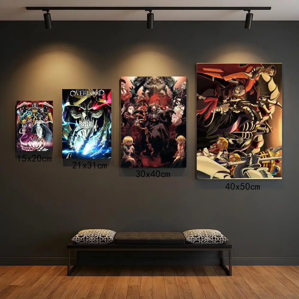 anime O-Overlord-D Poster Peel and Stick Wall Art for Cafe Office Bar and Home Decoration