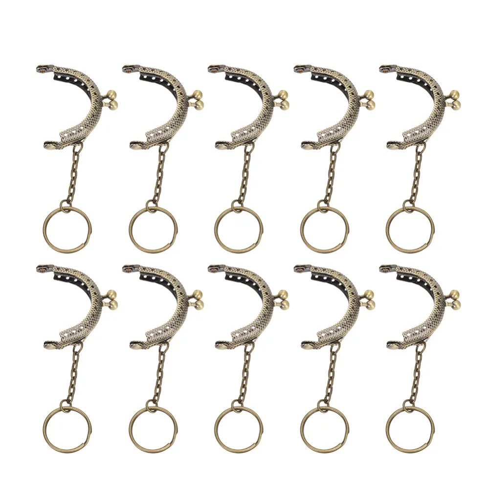 10pcs Metal Purse Frame Clasp Semicircle Shape Bronze Tone Metal Coin Frame 5cm / 2in size DIY Purse Frame For Purse Making