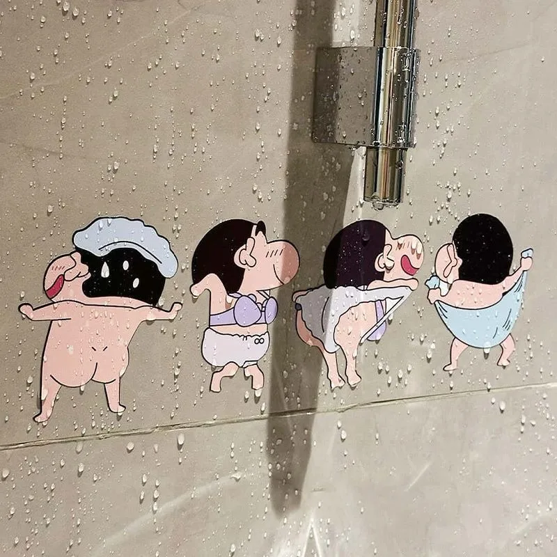 크레용 신짱 만화 창의적인 타일 스티커, 고채도, 개성있는 화장실 방수 강력 스티커 썸네일 6