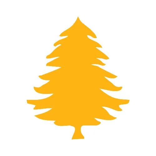 New Jargon Christmas Tree Sticker Decal Decoration Yellow