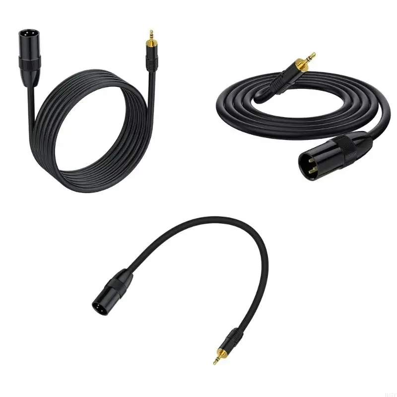 H37F 3pin to 3.5mm (1/8inch) Stereo Microphone Cable for Camcorders, Amplifiers,Cameras, Computer Recording Device