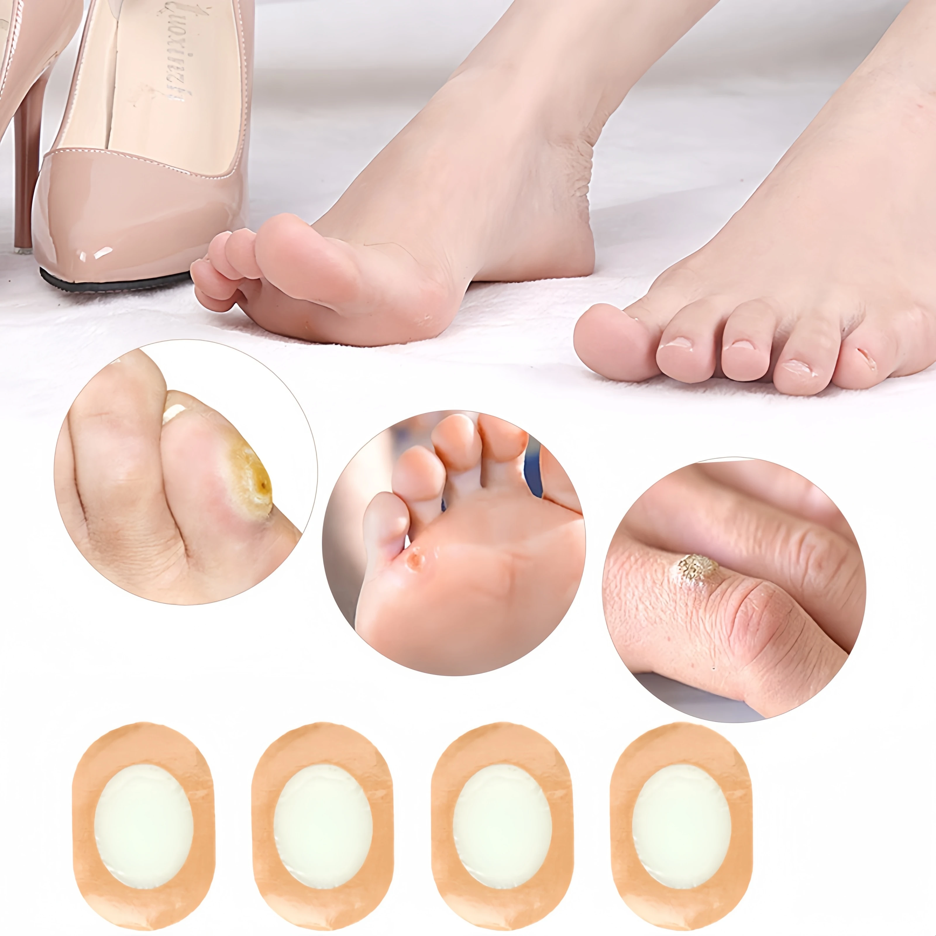 6/30PCS Adesivi per la cura del piede medico Cuscinetti per la rimozione del mais Rimozione del callo curativo Detox Strumenti estivi per la cura del piede per il sollievo dalla callosità