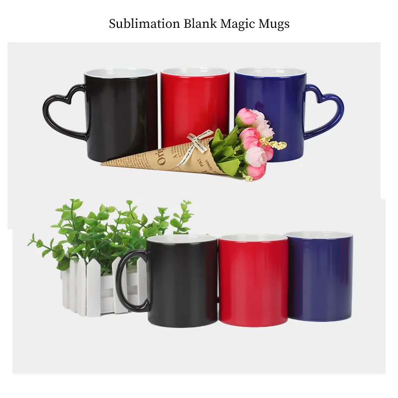 Sublimation Blank Color Changed Mug Heat Sensitive Personalized Magic 11oz Ceramic Mugs Coffee Milk Cup For DIY Photo Print Gift