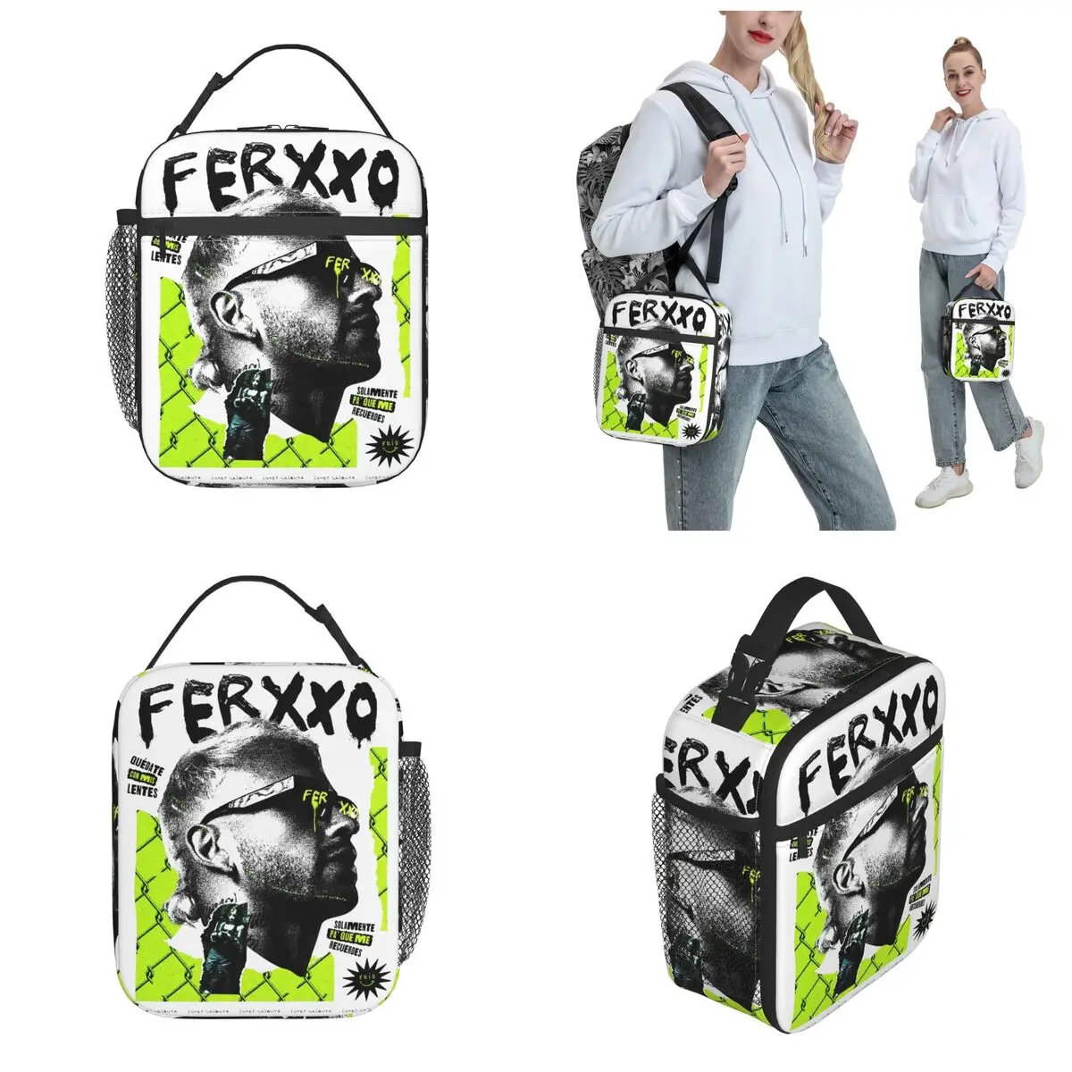 FEID FERXXO Pop Singer Music Thermal Insulated Lunch Bag for Office Portable Food Container Bags Cooler Thermal Lunch Box