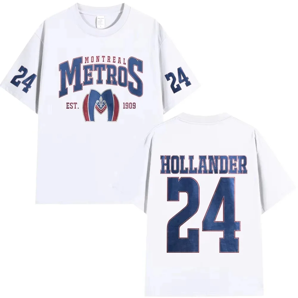 Heated Rivalry Shane Hollander 24 Montreal Metros T-shirt Oversized Y2k Streetwear Men Women Casual Cotton Short Sleeves T Shirt
