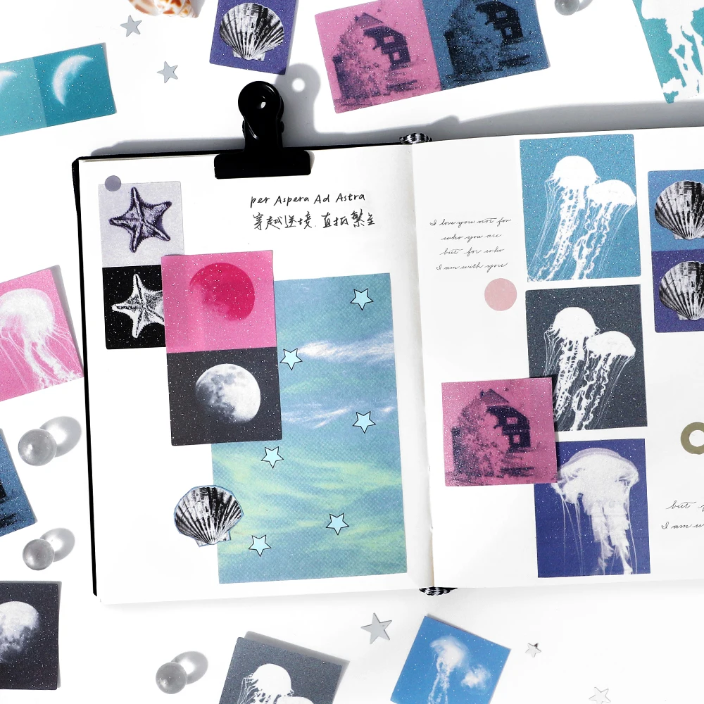 20 قطعة/الحزمة Ins اليابانية الكورية الجمالية القرطاسية ملصقات الفن الرسوم التوضيحية ملصق حزمة DIY بها بنفسك مذكرات سجل القصاصات مجلة مخطط