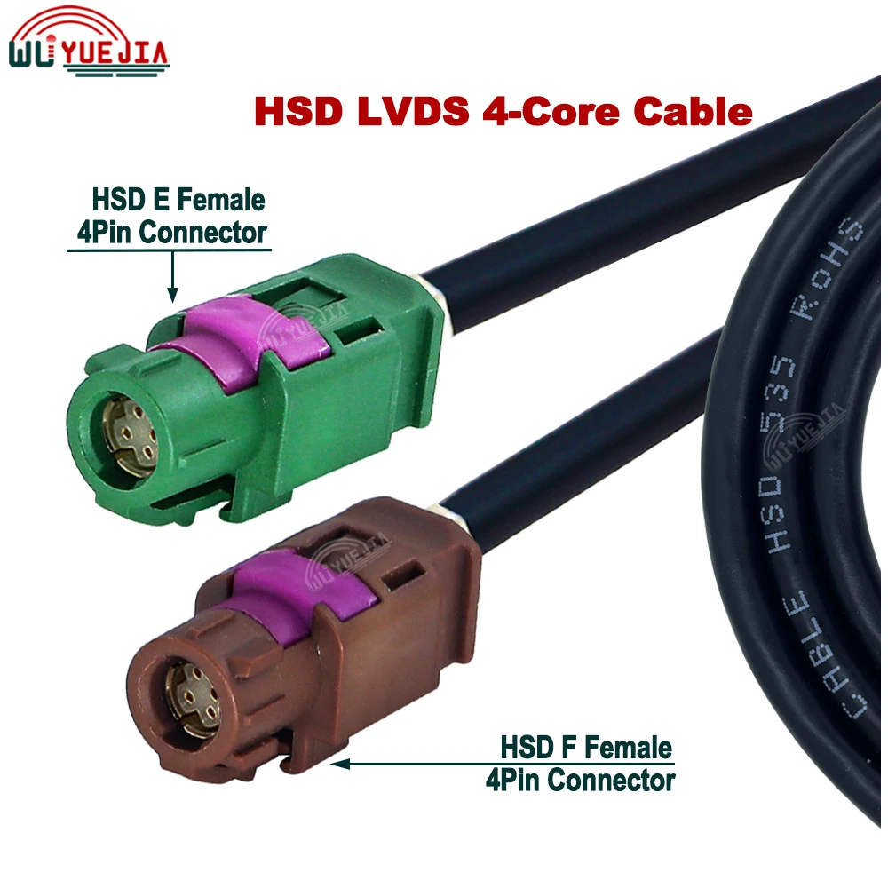 4 Pin HSD E Female to F Female Connector Car Infotainment System Camera Connection Port High-Speed 4-Core Data 535 LVDS Cable