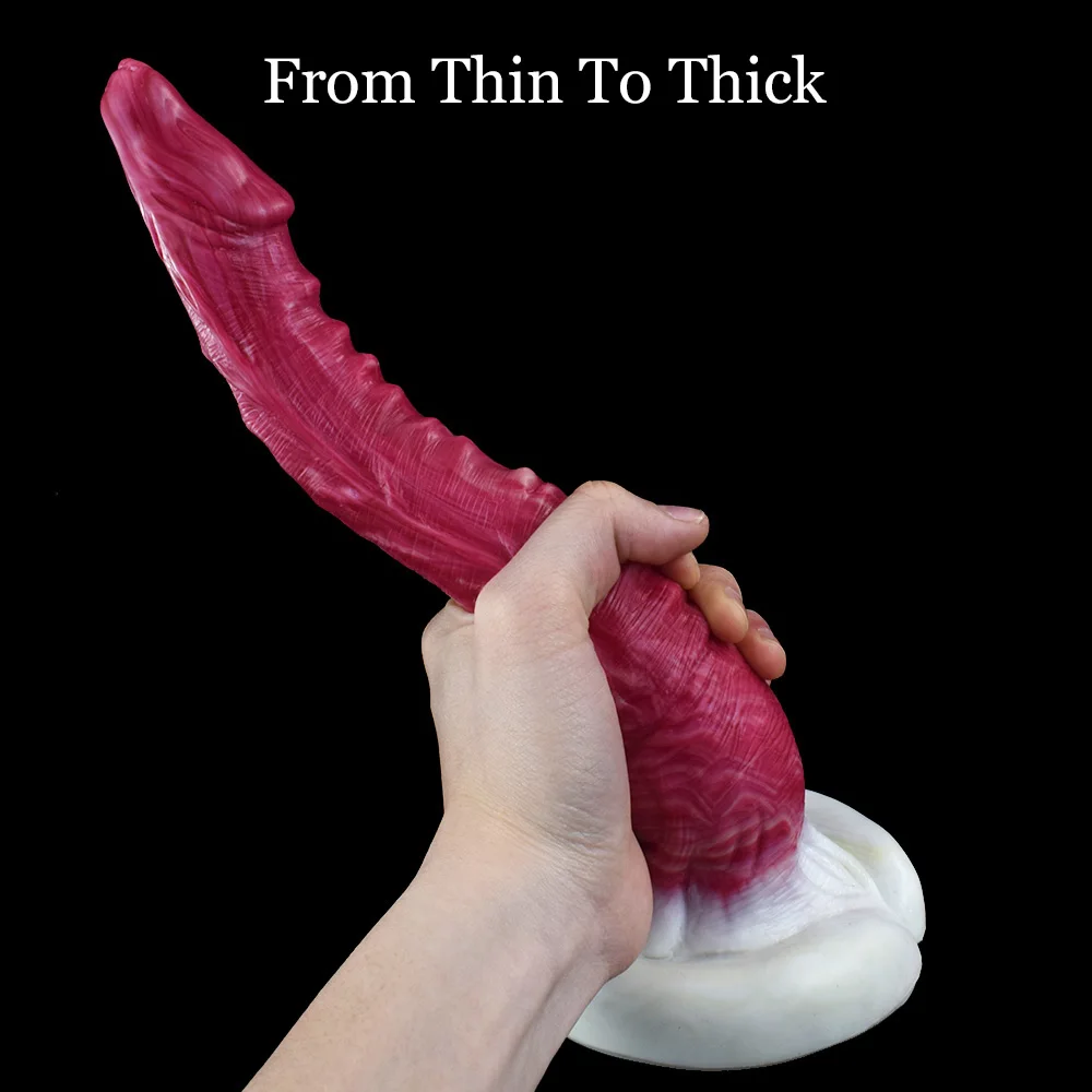 NNSX 26.5cm Long Anal Plug with Suction Cup Animal Snake Dildo Explosive Muscle Silicon Masturbators SexualtoySex Toys for Woman