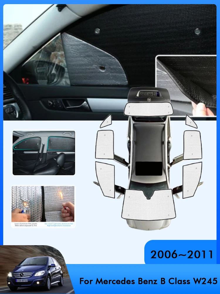 

Car Full Covers Sun For Mercedes Benz B Class W245 2006~2011 Visor Sun Parasol Window Protector Window Visor Cover Accessories