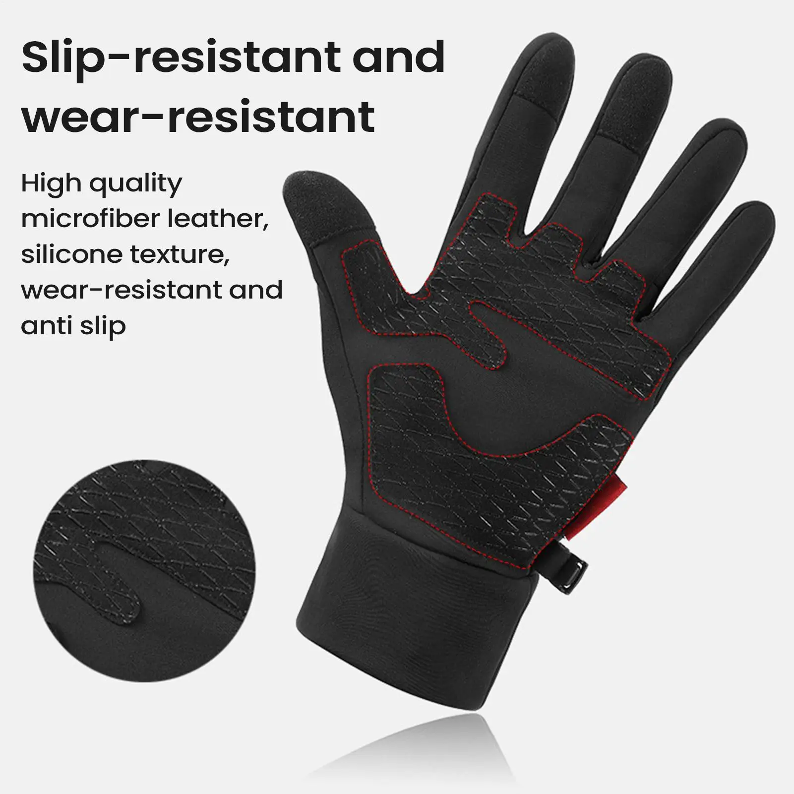 Oplaadbare verwarmde handschoenen Drie temperatuurinstellingen Touchscreen Verwarmde warme sport-buitenhandschoenen met zakken Wanten voor