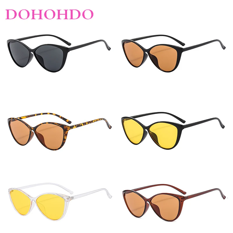Retro Big Frame Cat Eye Sunglasses Women Trend Luxury Brand Designer Classic Men Outdoors Travel Driving Shades Sunglasses UV400