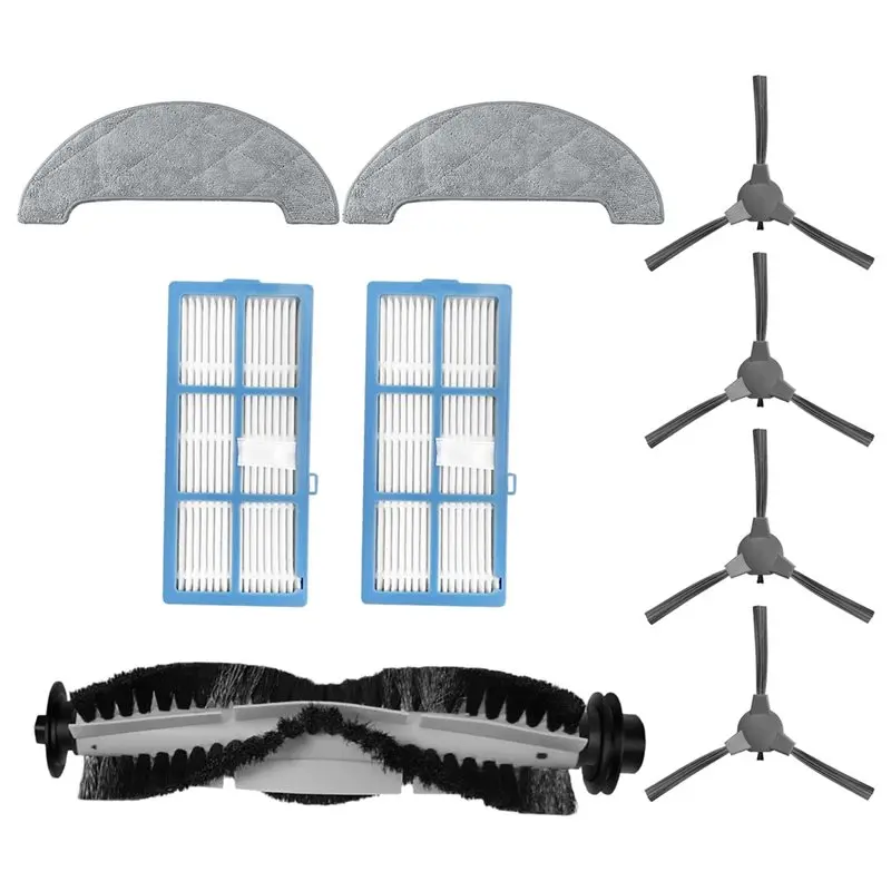 Accesorios de fregona con filtro de cepillo lateral ABWM-Main (7 piezas) compatibles con Lenovo E1, Proscenic 850T, Pioneer VC704R, Ultenic D5 Serie