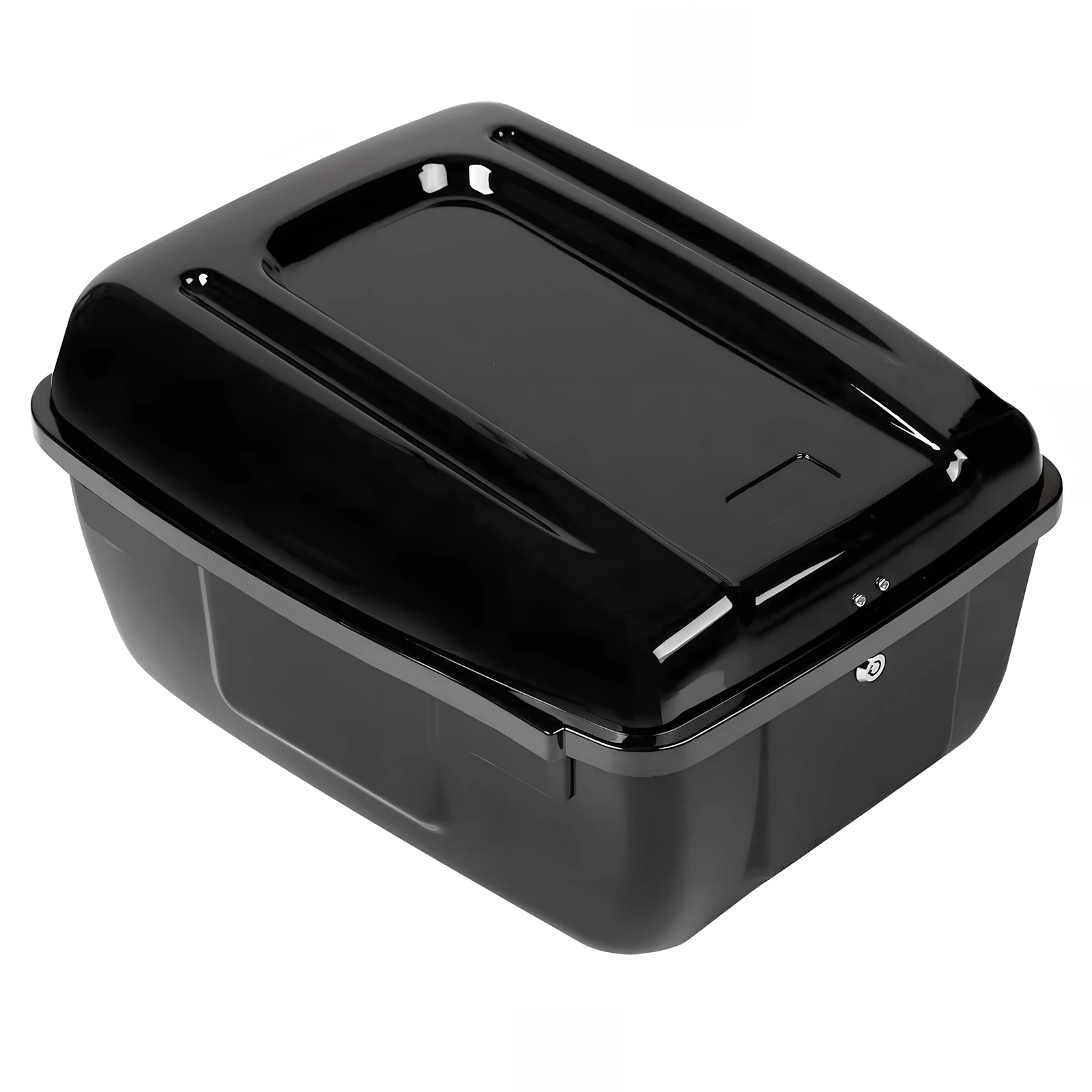 

For Harley-Davidson Road Glide & Road King Rear Trunk Cargo Box Motorcycle Storage Bag Plastic Black Saddlebag