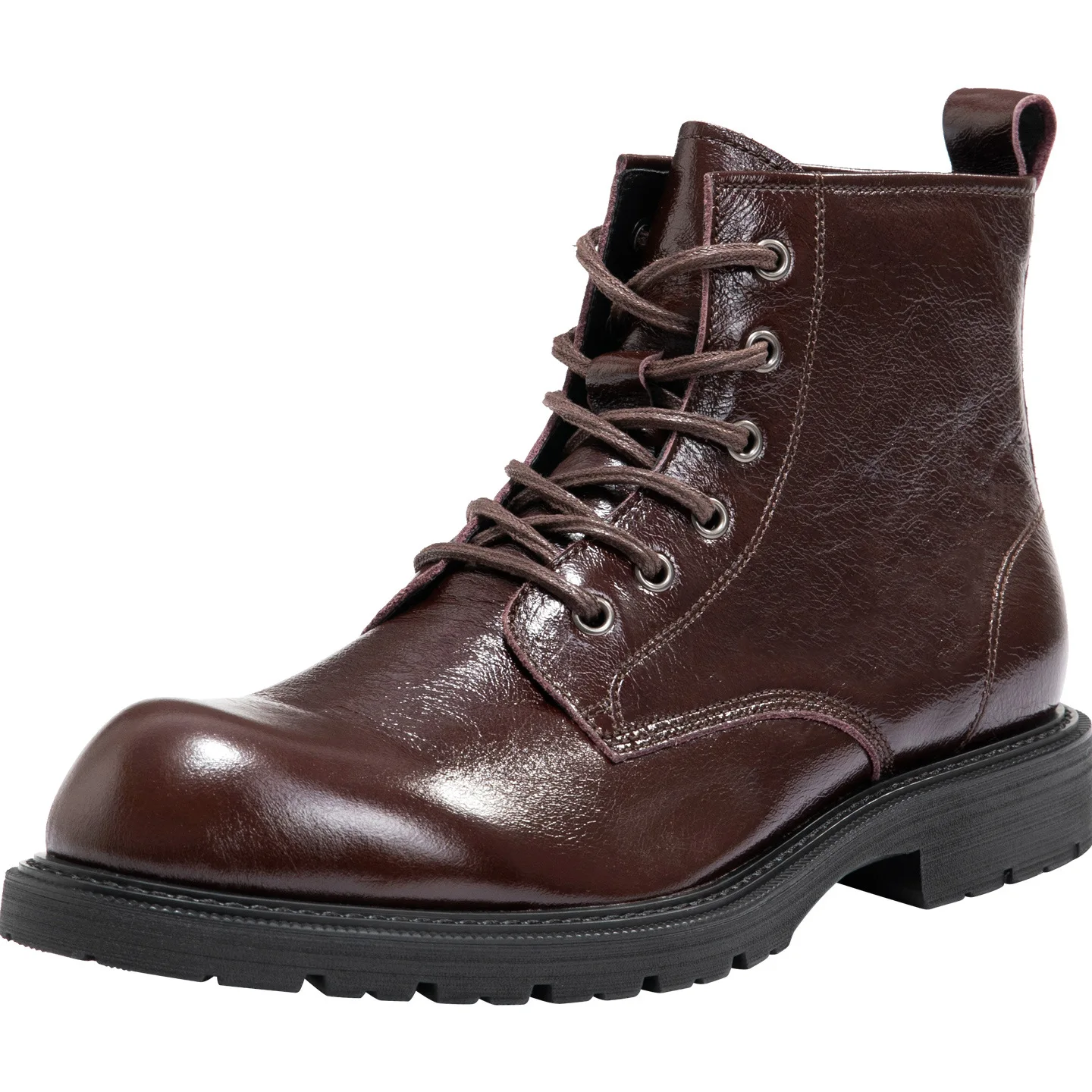 Handmade British Style Work Boots Men Rubber Sole Vintage Desert  Riding Cowboy Combat Boots Safety Shoes Motorcycle Boots