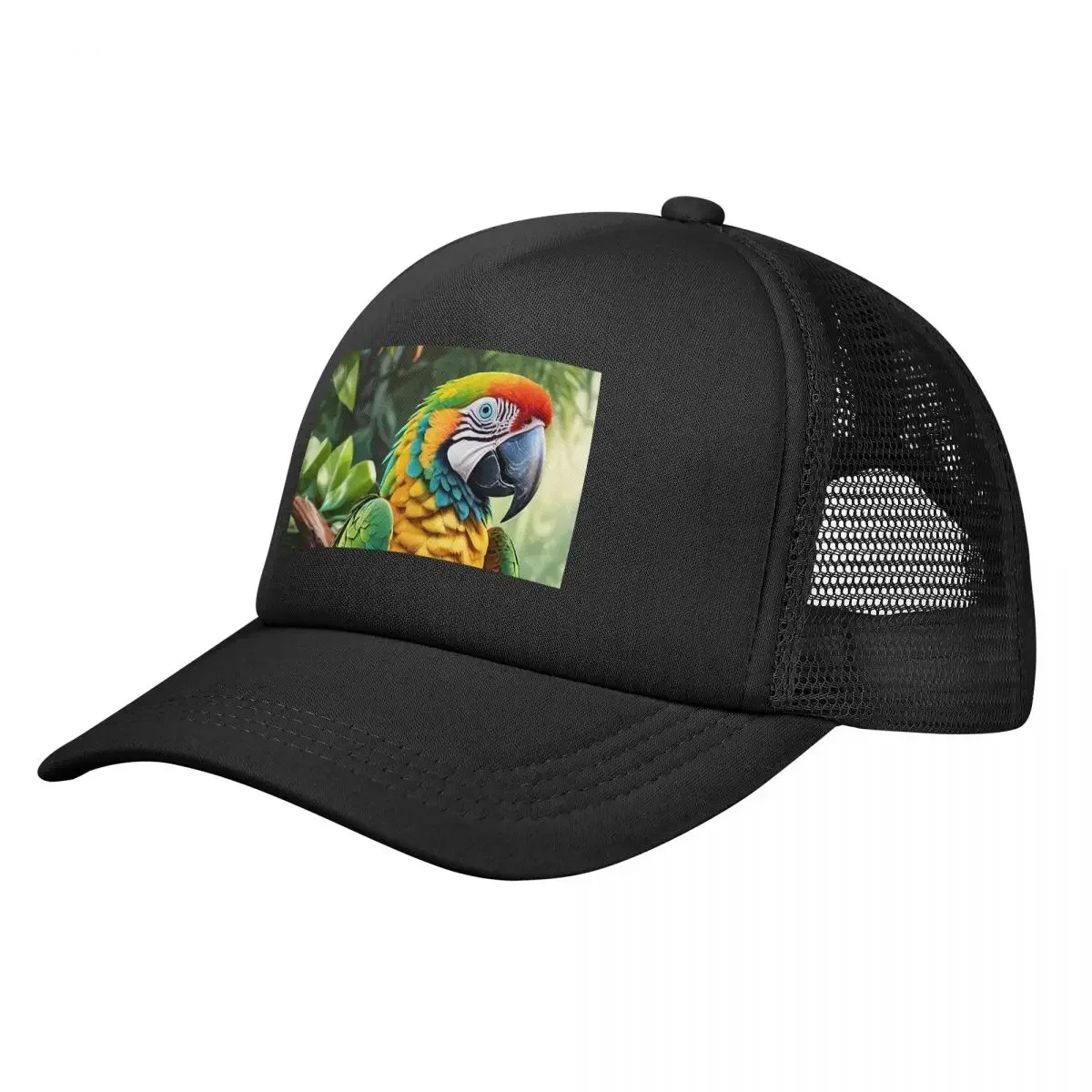 Cute Macaw Parrots Mesh Baseball Caps Snapback Fashion Baseball Hats Breathable Casual Casquette Outdoor Unisex