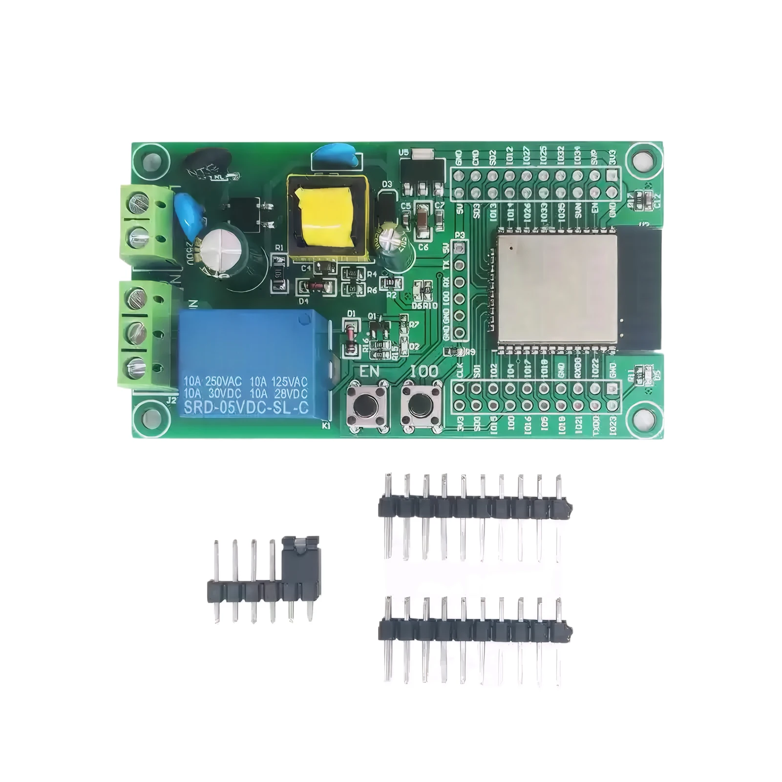 PCB ESP32 WIFI Bluetooth Single Relay Switch Module For AC90-250V Output Signal Output Switch Signal