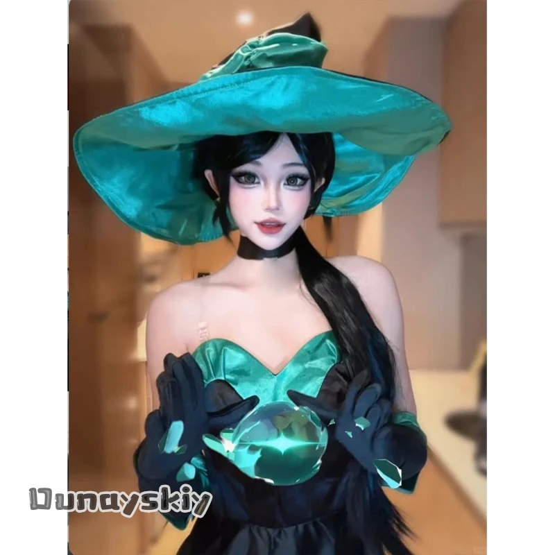 CR6.23*Disfraz de Cosplay de Halloween Valorant Sage Nurse, Vestido Largo de Noche Negro para Fiesta, Estilo Lolita