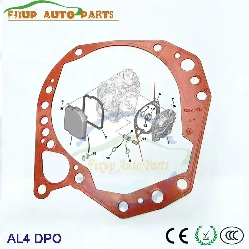 1 ~ 4 Uds DPO AL4 cubierta trasera de transmisión automática junta cubierta de montaje de caja de cambios para Peugeot Dongfeng Citroen Renault Chery 2209.41