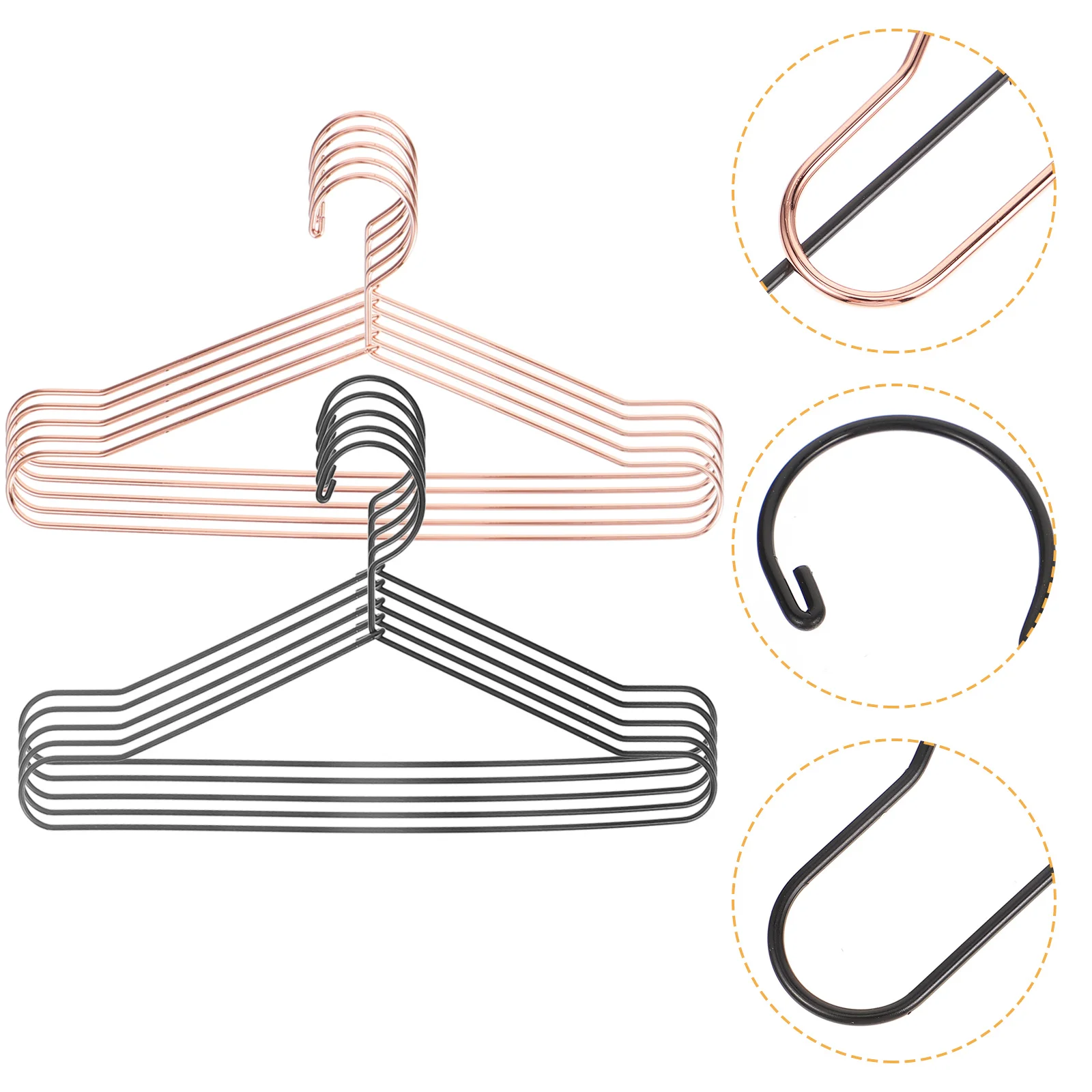 10 pçs mini cabides de roupas para requintado metal pequenos cabides organizador armazenamento estilo retro pendurado rack casa decorativa