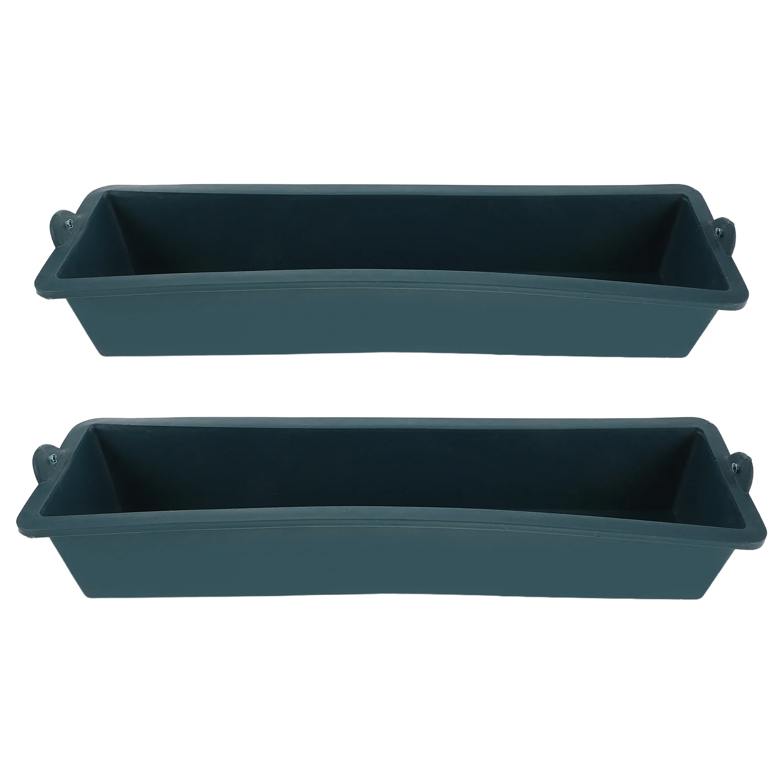 

2pcs Feed Trough For Livestock: 43Cm Heavy Duty Plastic Chicken Feeder Pig Waterer Bucket Farm Breeding Container Cattle Goats