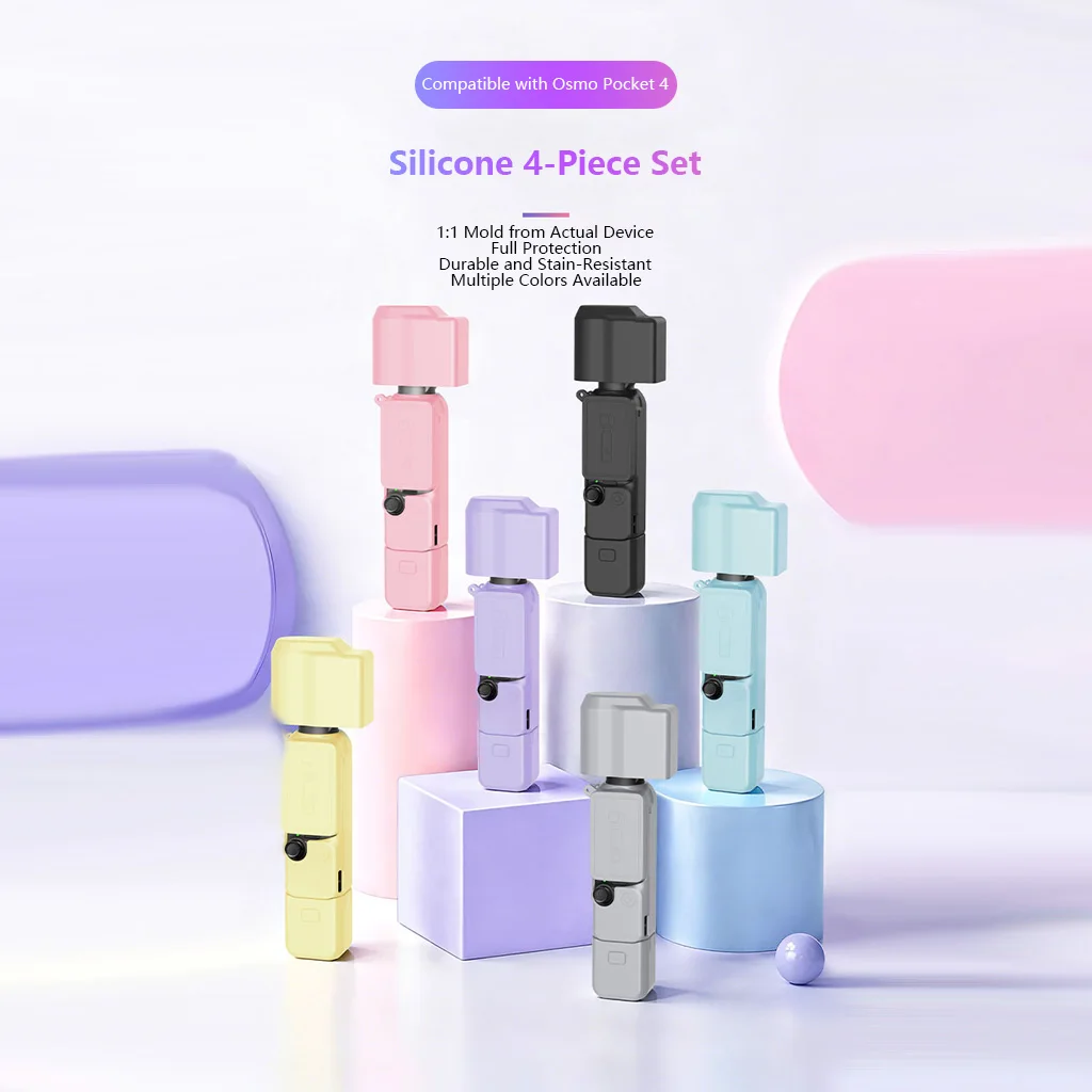 Silikon-Schutzhülle für DJI OSMO Pocket 4P 4 Gimbal-Kamera, Ganzkörperabdeckung, kratzfeste, stoßfeste Hülle – Detail 10