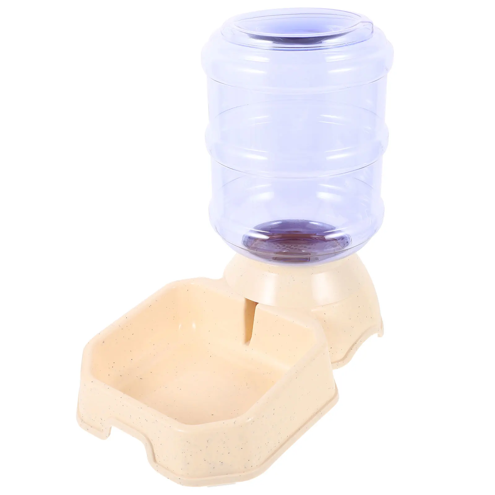 

Automatic Pet Water Dispenser for Dogs Cats Big Square Beige Bowl Feeder Prevents Overflow Keeps Clean Stable Dog Water Bowl Pet