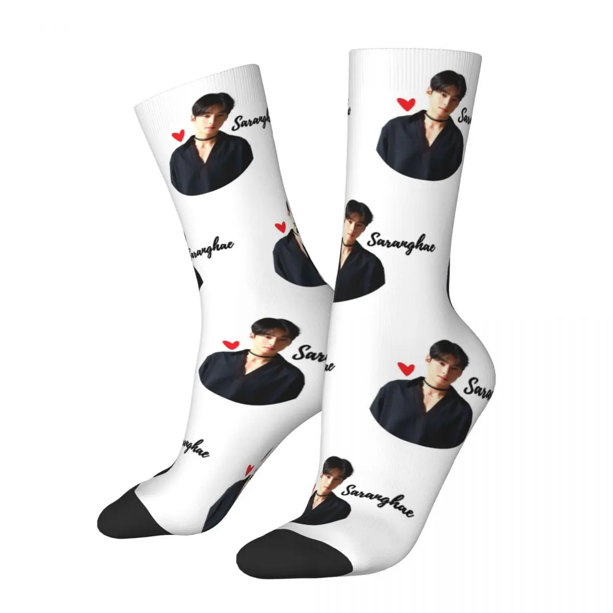 I Love Cha Eun Woo Kpop Kdrama Lover Outfits Men Women Socks Cozy idol High Quality Middle Length Socks Warm Small Gifts