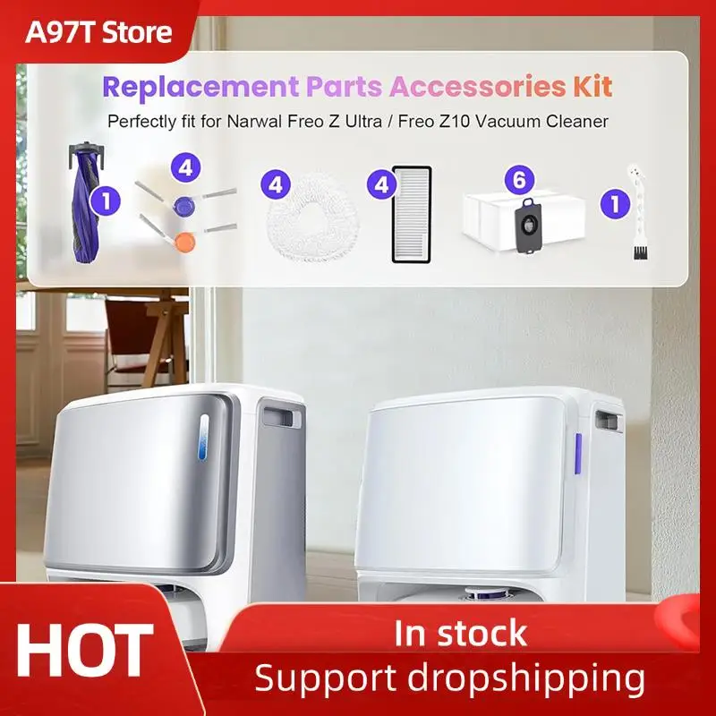 

Комплект запасных частей A97T для аксессуаров для робота-пылесоса Narwal Freo Z10 Ultra/Z10