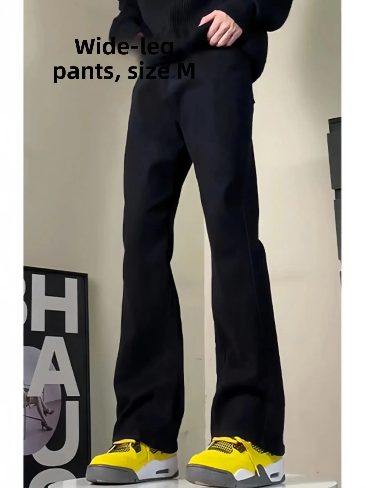 

Bla Elastic Soft Straight Leg Jeans Men's Faionable Wearable High Street Vibe Micro Flared Pants Casual Youth Jeans