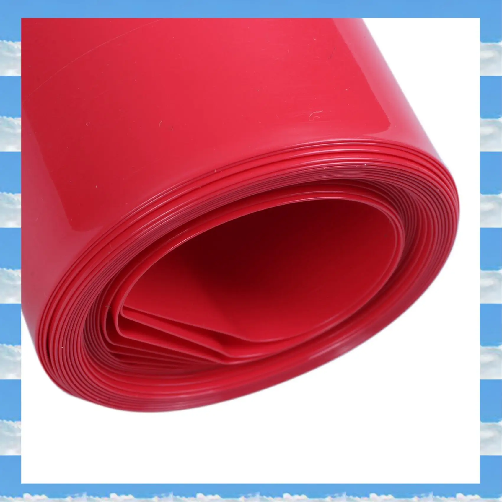 أنبوب تغليف الانكماش الحراري PVC بعرض A11I 2X 2M 50 مم باللون الأحمر لبطارية 2X18650