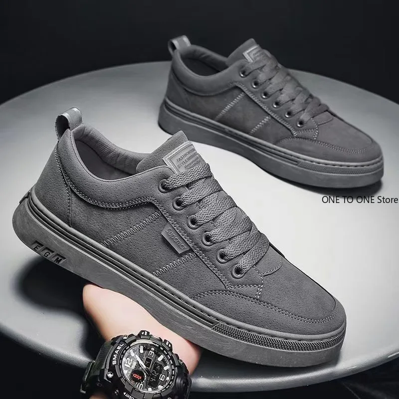 2024 New Spring Men's Sneakers Designer Replica Breathable Shoes Round Toe Light Board Trendy All-match Sports and Leisure Shoes