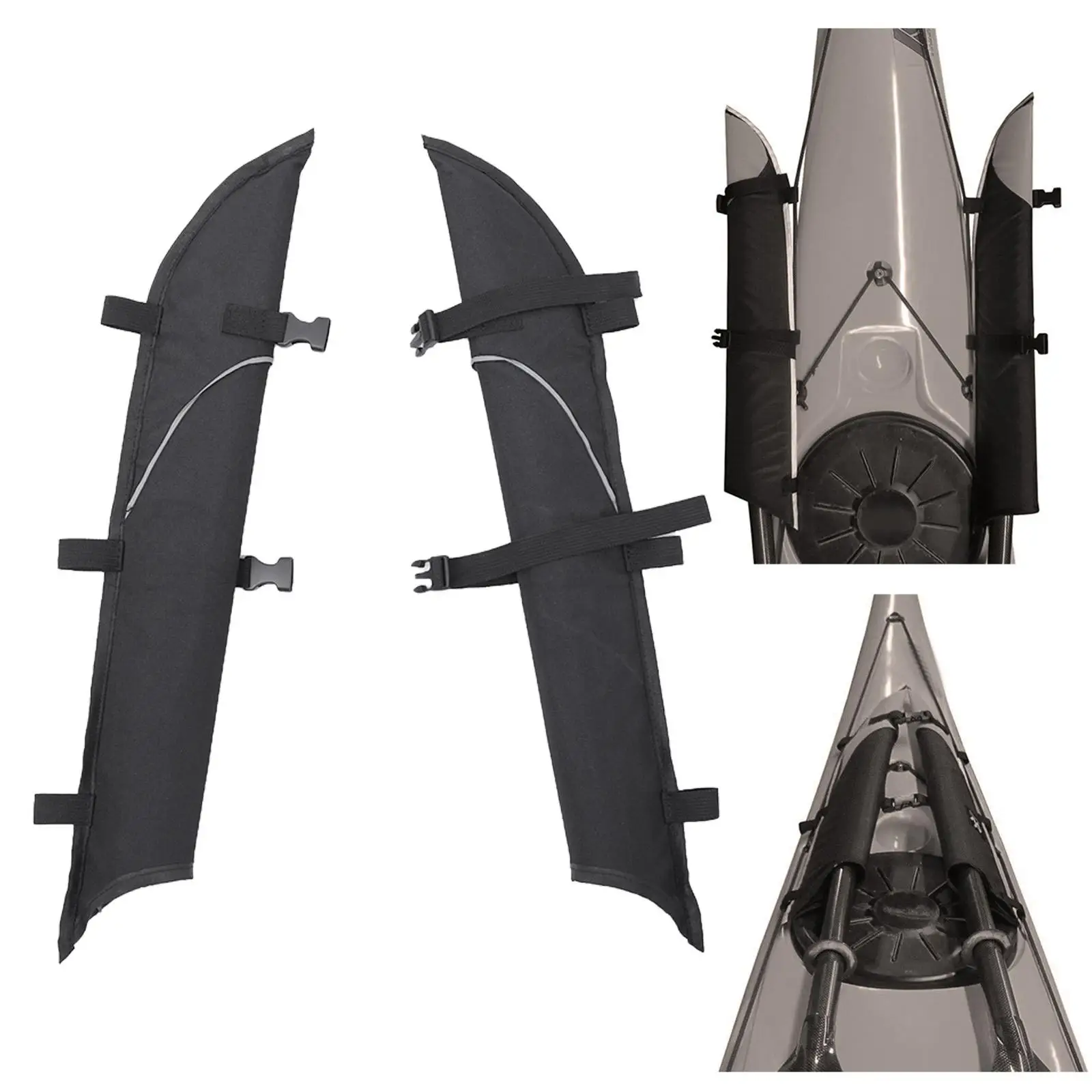 

2 шт. универсальные ножны для весла для каяка, фиксированные со светоотражающей отделкой, защита для лодки, серфинга, доски для серфинга, лодки, надувной лодки