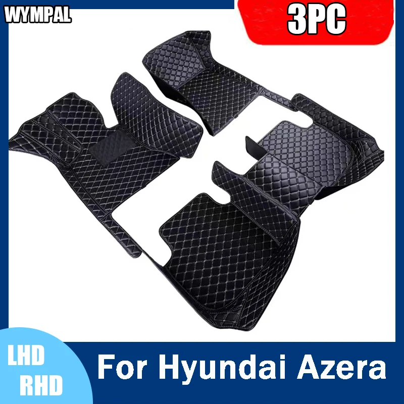 Custom Car Floor Mats for Hyundai Azera 2011-2017 Years Artificial Leather 100% Fit Interior Details Car Accessories