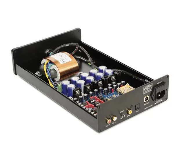 For PCM1794 AK4113 Dual Chip Luxury Decoder DAC YJ with Fiber Coaxial, USB Input for HiFi Audio System and Sound Equipment Use