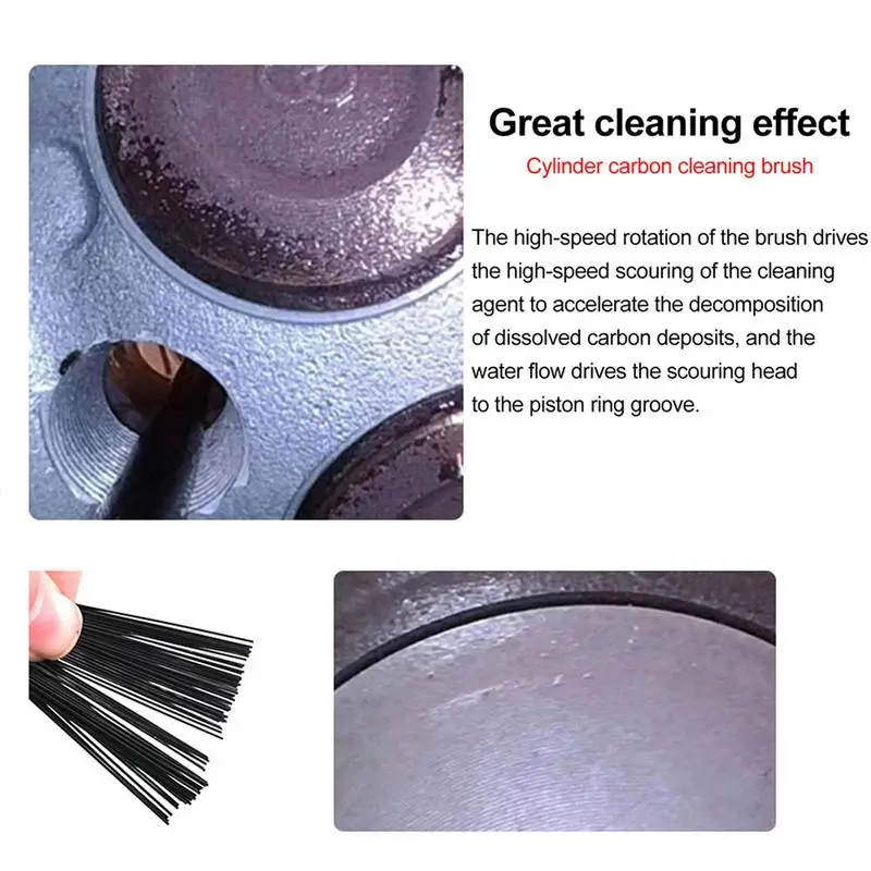 Engine Cleaning Brush | Auto Cleaning Brushes Efficient and Labor-saving Automotive Cleaning Tools for Removing Carbon Deposits