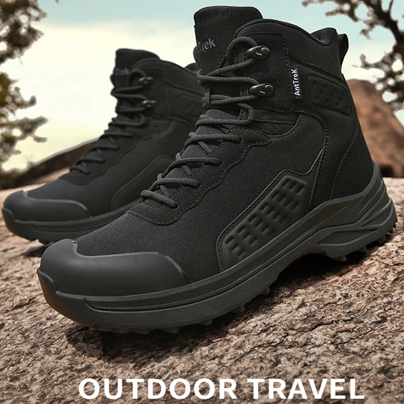 

Новые мужские походные ботинки, высокие ботинки для тренировок, противоскользящие зимние ботинки, ботинки для пустыни, обувь для активного отдыха и велоспорта.