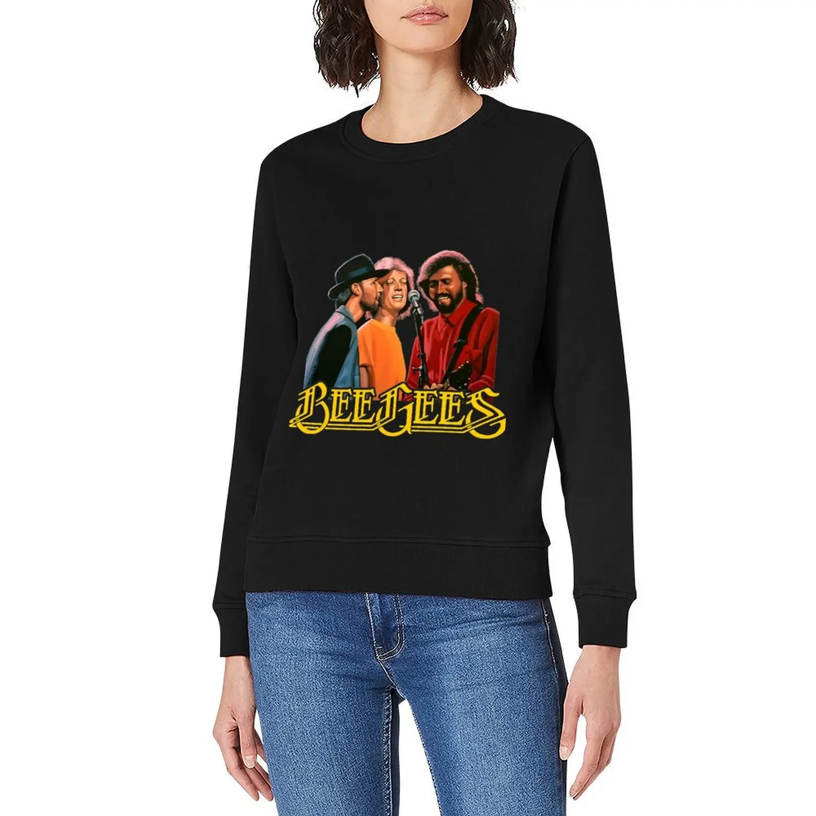 ما هو Bee Gees Band حقًا، بلوفر على الطراز الكوري، ملابس شتوية على الطراز الياباني، بلوزات جمالية