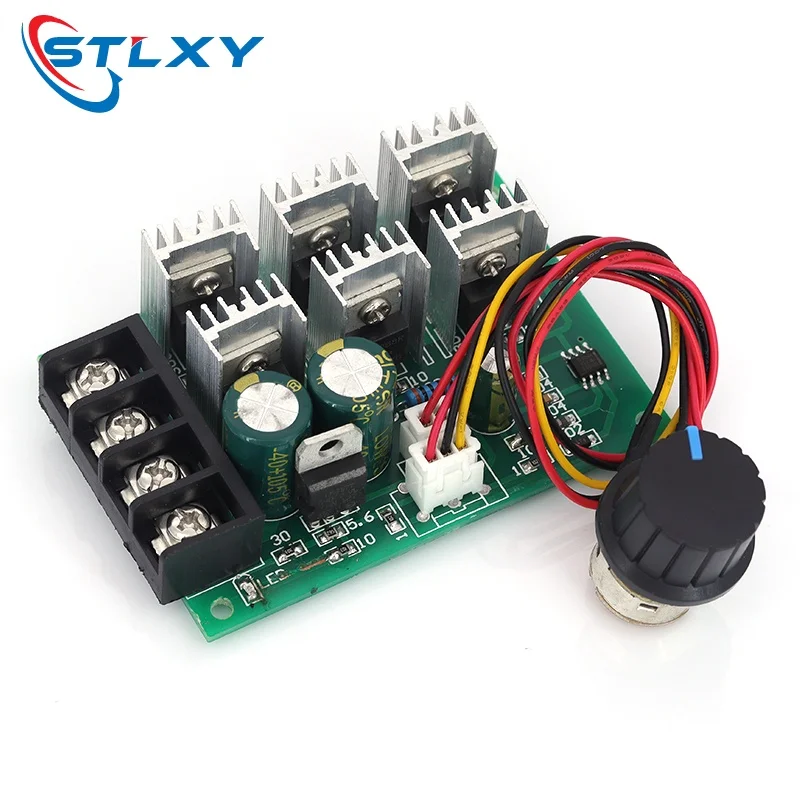 5Pcs Stlxy DC9-55V PWM Motor Governor Motor Pump Speed Controller Driver 40A 2000W High Power Speed Controller 9V12V24V36V48V