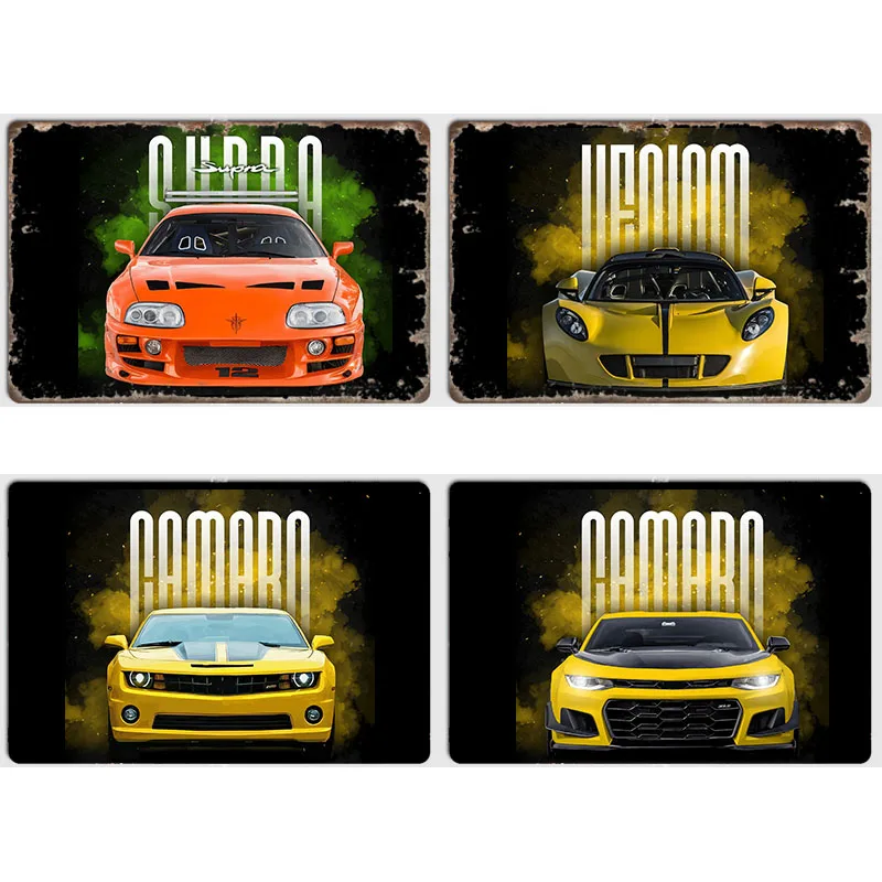 

MK4 HENNESSEY GT And ZL1 Sports Car Poster Metal Sign Posters Car Club Vintage Pub Indoor Home Decor Room Decoration Wall Decor