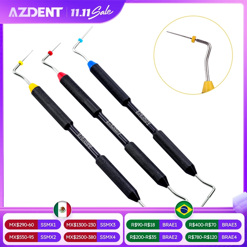 

AZDENT 3 шт./упаковка стоматологический Endo ручной плуггер заполняющий инструмент наконечник NITI #0 #1 #2 стоматолог стоматология инструменты