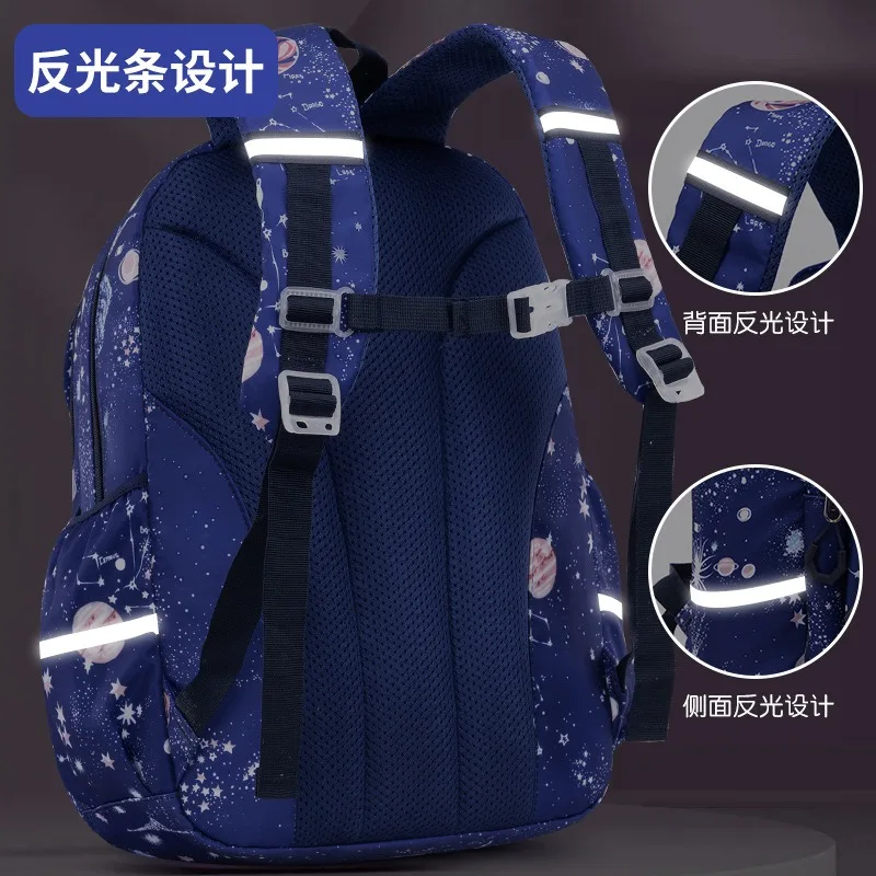 Kawaii School Backpack for Children Lightweight Waterproof Primary Students Bookbag Starry Sky Kids Schoolbags Grade 1-6 Mochila