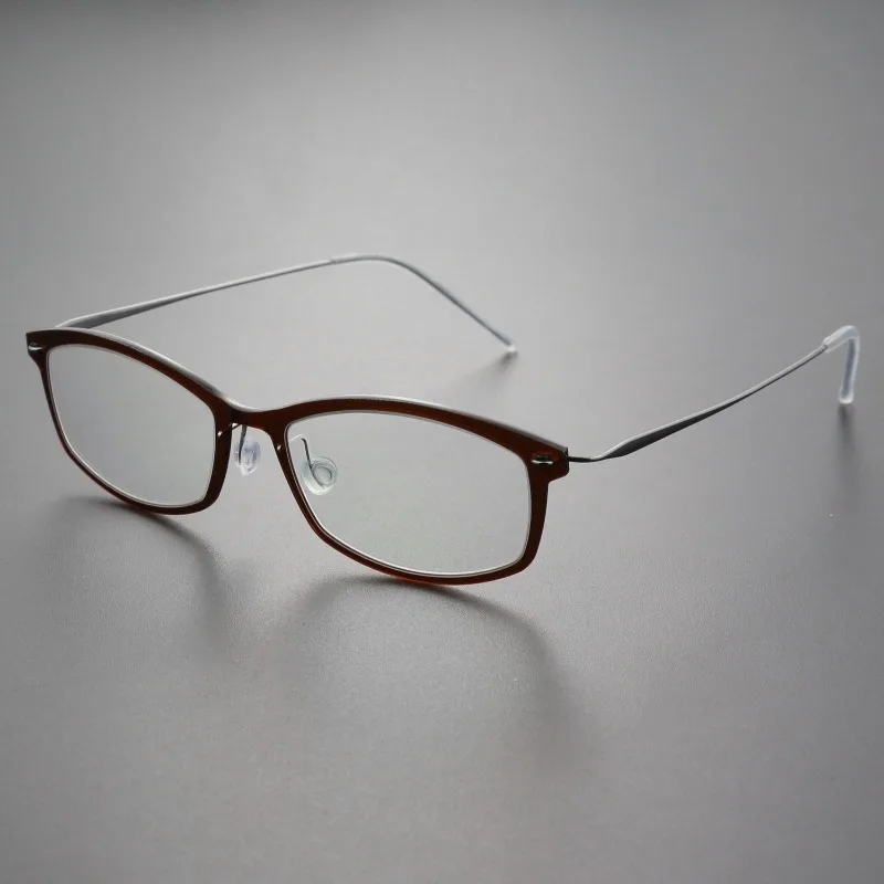 Full Frame Personalized Multi-color Nylon Pure Titanium Myopia Gradual Change Through Retro Men's and Women's Small Frame  Frame