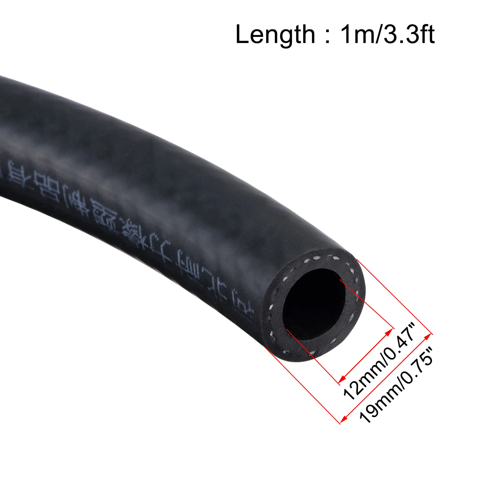 Tubo flessibile della linea del Gas combustibile da 1 metro tubo della benzina Diesel tubo dell'olio ID 6/8/10/12mm tubo morbido tubo nero per motori di piccole dimensioni soffiatore per motosega