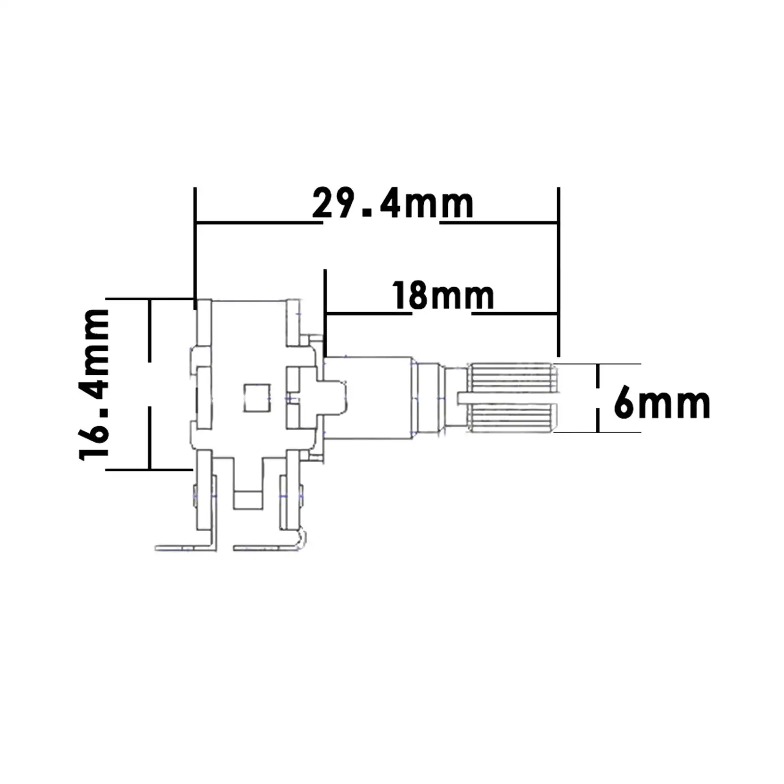 Duplex Balanced Potentiometer Knurled Volume Control Pots Accessory for Bass