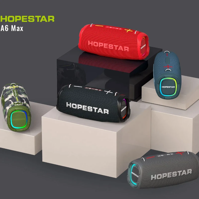 

A6MAX Super Bass High Power 80W Wireless Bluetooth Caixa De Som Colorful Lights RGB Cannon Live Wireless Microphone Supports TWS