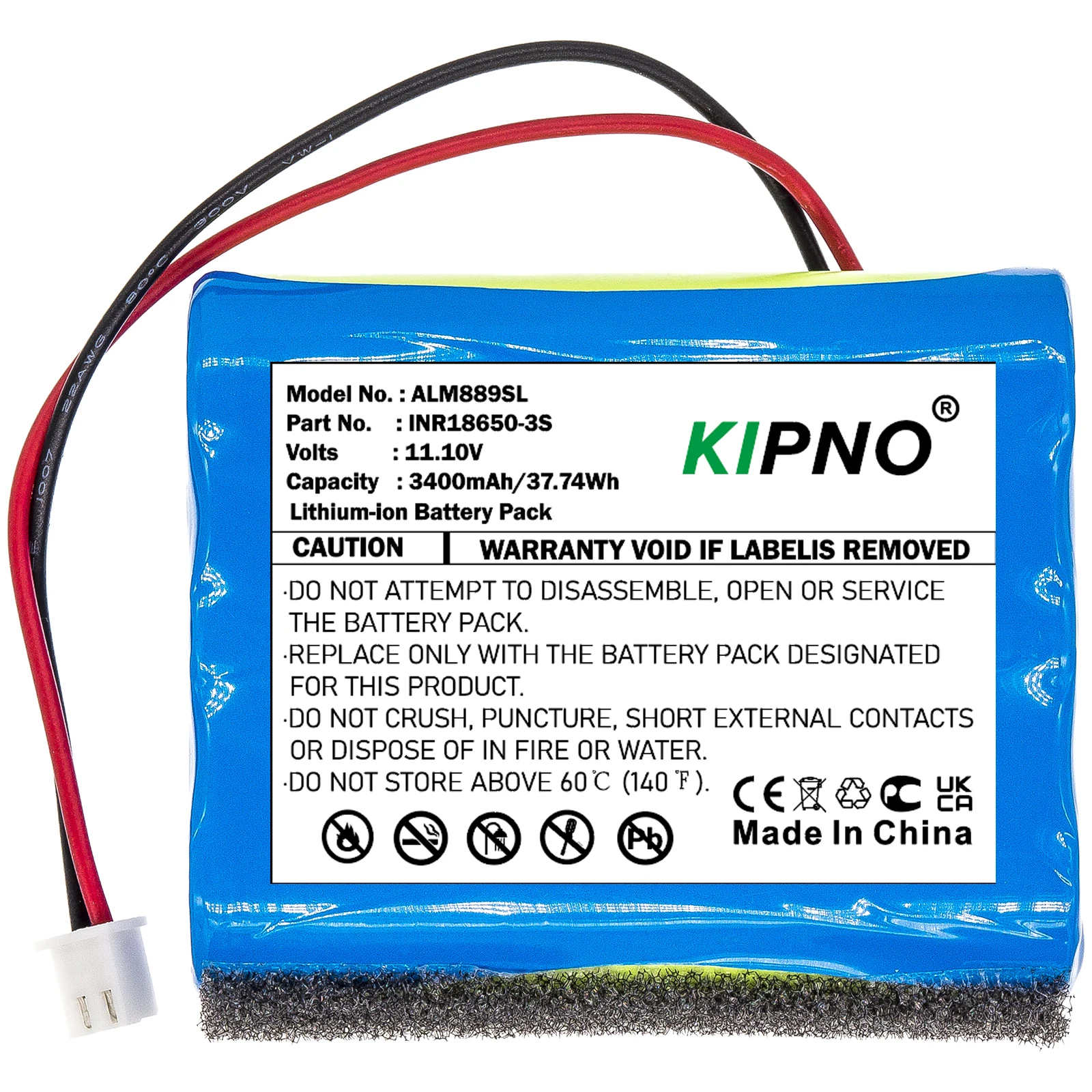 

Speaker Battery INR18650-3S for Altec Lansing Super LifeJacket Jolt Rugged IMW889N IMW888-BLG 11.1V, 3400mAh Super Lifejacket