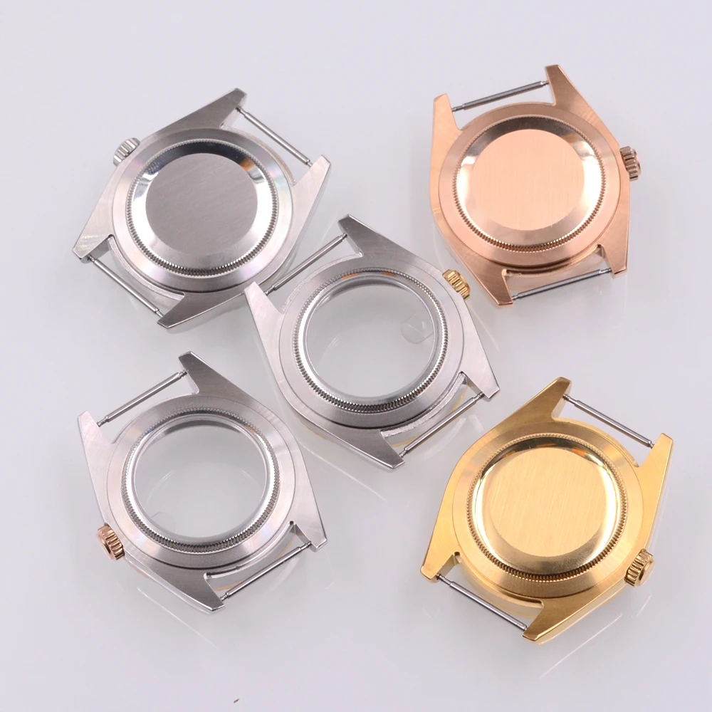 36MM/40MM Watch Case Sapphire Glass Fit NH34 NH35 NH36 PT5000 ETA2824 2836 Miyota 8215 8205 Movement Silver/Gold/Rose Gold image 4
