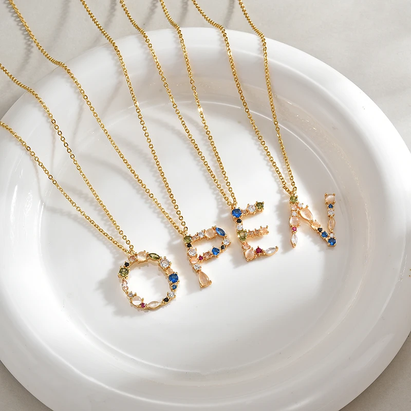 Women's 925 Silver Initial Necklace, Personalised Gift